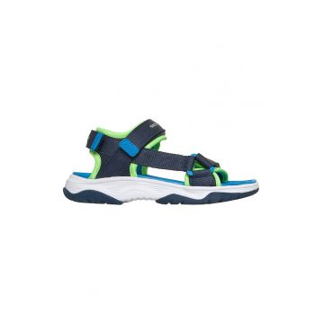 Sandale Tread Seeker wedge cu velcro - Albastru ultramarin/Verde lime