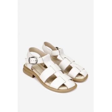 Sandale  bej din piele naturala - Bej