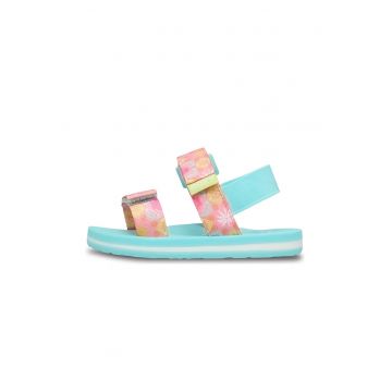 Sandale cu banda dubla cu velcro TW Roxy Cage - Galben/Albastru aquamarin/Roz