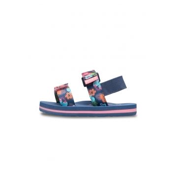 Sandale cu banda dubla cu velcro TW Roxy Cage - Verde/Roz/Bleumarin