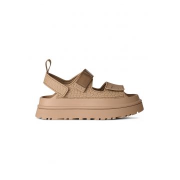 Sandale cu inchidere velcro Golden Glow - Bej