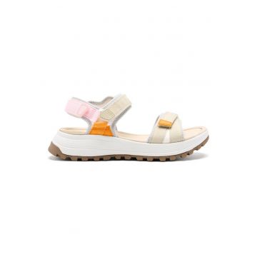 Sandale cu inchidere velcro si aspect contrastant Montville - Alb murdar