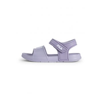 Sandale cu inchidere velcro si logo Fiori - Lila pal