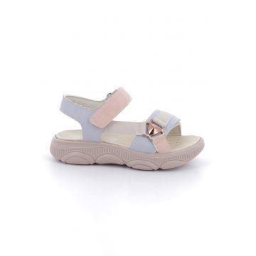 Sandale cu inchidere velcro si talpa wedge