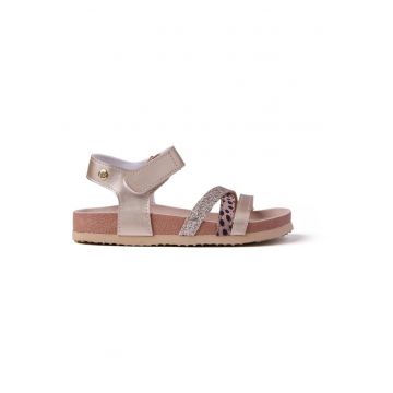 Sandale cu talpa flatform si imprimeu leopard Oriovac - Multicolor