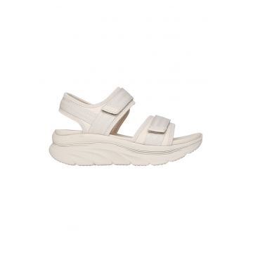 Sandale cu talpa wedge si inchidere velcro D'Lux Walker-Adored - Crem