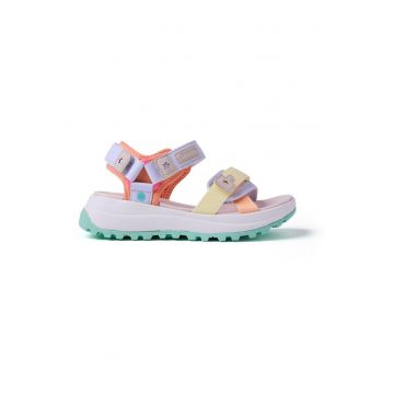 Sandale cu talpa wedge si inchidere velcro Usenge - Multicolor