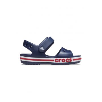 Sandale cu velcro si logo - Albastru ultramarin
