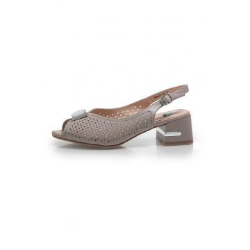 Sandale dama  2601499 din piele naturala - Maro