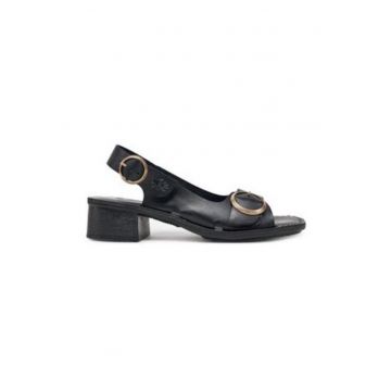 Sandale dama  305140333 - Piele naturala - Negru - Negru