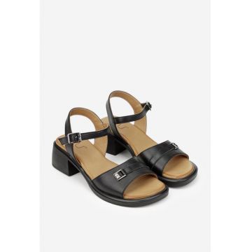 Sandale dama  din piele naturala - Negru