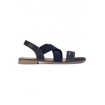 Sandale dama -  piele naturala - bleumarin