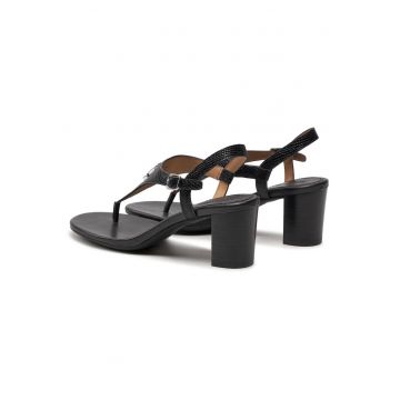 Sandale dama -  piele naturala - clasic - negru -