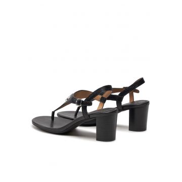 Sandale dama -  piele naturala - clasic - negru -