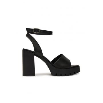 Sandale dama -  piele - Negru