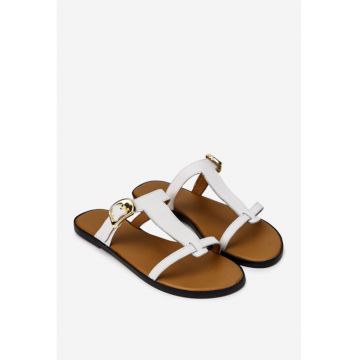 Sandale dama piele premium - Alb