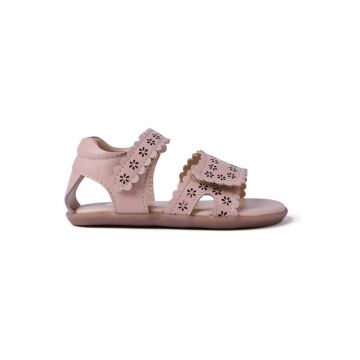 Sandale de piele cu velcro Kabati - Roz prafuit