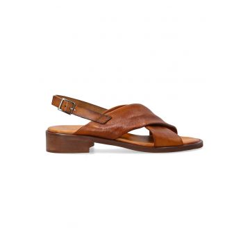 Sandale din piele cu aspect incrucisat