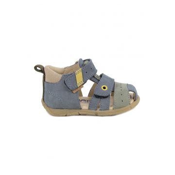 Sandale din piele intoarsa cu inchidere velcro