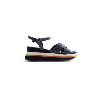 Sandale-espadrile wedge Trevelin - Negru
