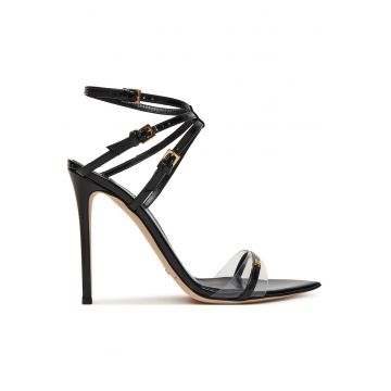 Sandale femei -  piele naturala - stiletto - negru