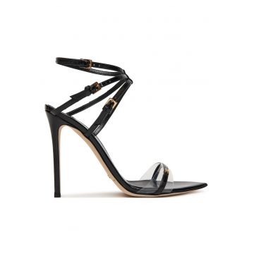 Sandale femei -  piele naturala - stiletto - negru