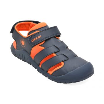 Sandale GEOX bleumarin, J650JA, din piele ecologica