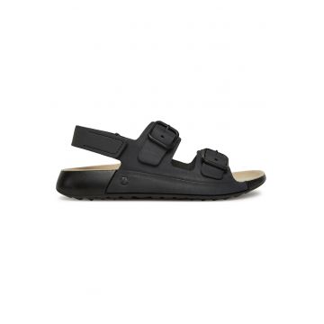 Sandale negre din piele naturala  pentru femei - Negru