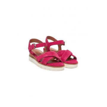 Sandale roz din piele naturala - Roz