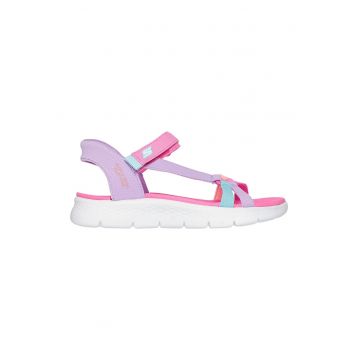 Sandale slip-ins cu velcro Go Walk Flex - Violet/Roz pastel/Albastru glaciar