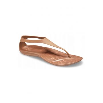 Sandale t-strap dama -  Sintetic - Maro