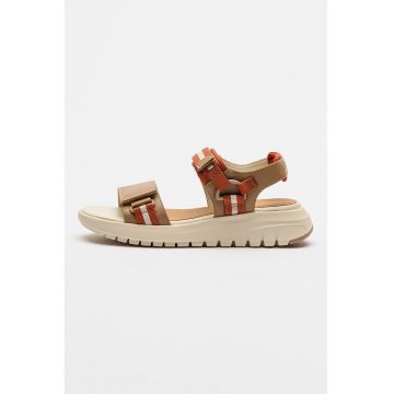 Sandale cu inchidere velcro Flextride - Maro cognac/Maro scortisoara