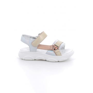 Sandale cu inchidere velcro si model cu irizatii