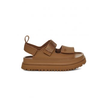 Sandale cu talpa flatform Golden Glow - Maro