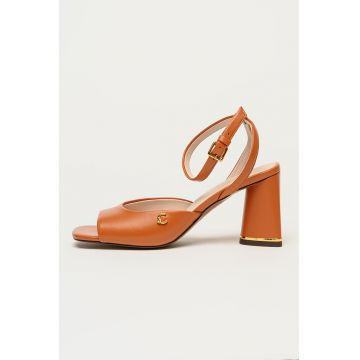 Sandale cu varf patrat - Maro cognac