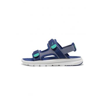 Sandale cu velcro Evolve - Albastru inchis/Verde aquamarin