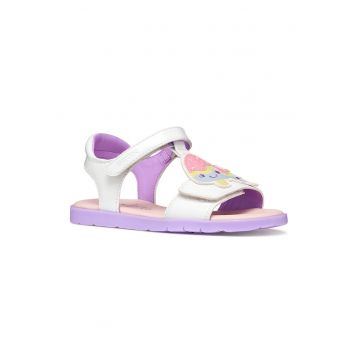 Sandale cu velcro Joyfoot - Alb/Lila