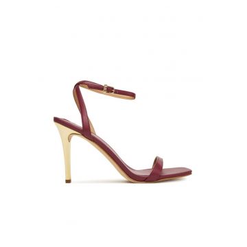 Sandale dama -  Mulberry 691 - piele naturala - visniu