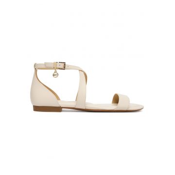 Sandale dama -  piele naturala - bej -