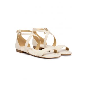 Sandale dama -  piele naturala - bej - design clasic