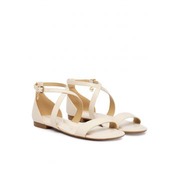 Sandale dama -  piele naturala - bej - design clasic