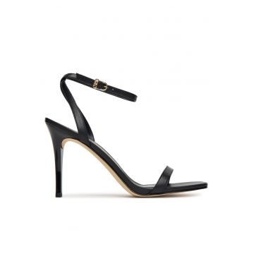 Sandale dama -  piele naturala - stiletto - negru -