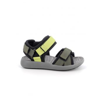 Sandale din material textil cu inchidere velcro