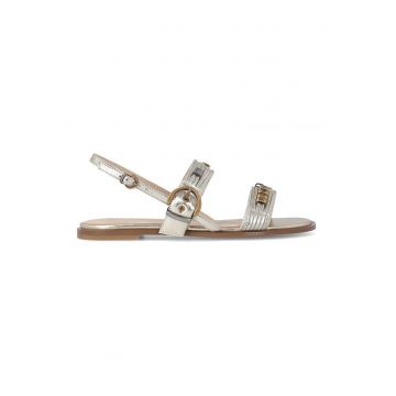 Sandale din piele cu logo Milly - Auriu