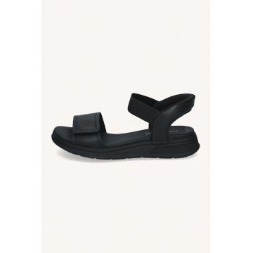 Sandale din piele cu velcro - Negru