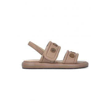 Sandale din piele Fiona - Bej inchis