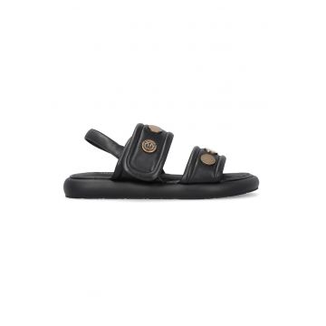 Sandale din piele Fiona - Negru