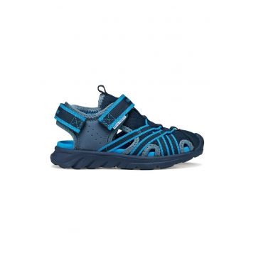 Sandale fisherman cu velcro Airadyum - Albastru prafuit/Bleumarin/Albastru deschis neon
