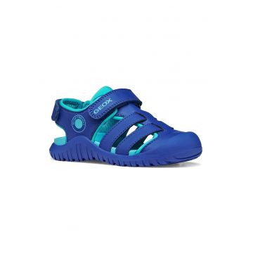 Sandale fisherman din piele ecologica - Albastru royal