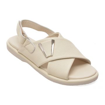 Sandale GOLD DEER bej, 1365707, din piele naturala